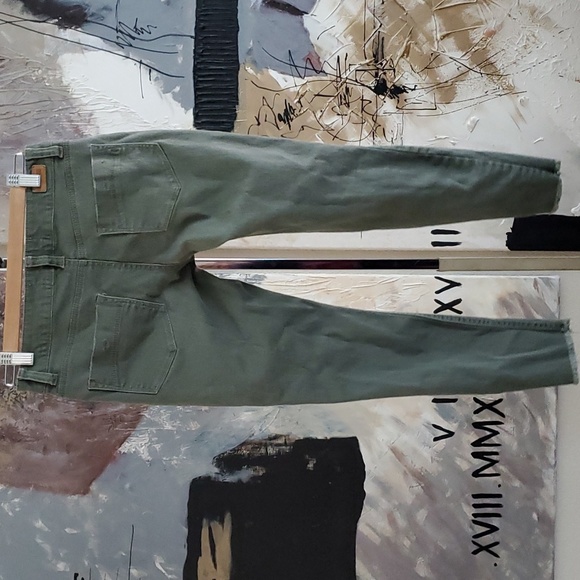 RSQ Distressed Olive Green Baja Ankle Raw Hem 7 - Picture 2 of 9